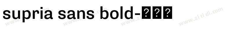 supria sans bold字体转换
